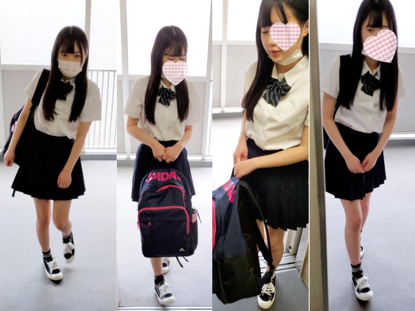 【Pcolle｜ねんいち】4登校分｜JKの逆さ撮り動画レビュ…